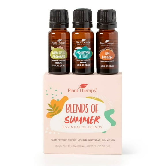 Plant Therapy Blends of Summer Essential Oil Blend Set 100% Pure, Therapeutic Grade, Undiluted