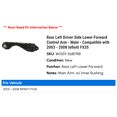 thumbnail image 2 of Rear Left Driver Side Lower Forward Control Arm - Main - Compatible with 2003 - 2008 Infiniti FX35 2004 2005 2006 2007, 2 of 2