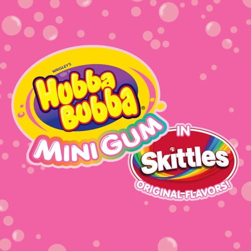 HUBBA BUBBA Sugar Free Rainbow Gum Bottle, 40 Count (Pack of 6)