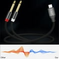 thumbnail image 4 of J&D 3.3ft USB-C to Dual 6.35mm Stereo Splitter Y Cable – Compatible with Smartphones, Tablets, Laptops, Amps, 4 of 8