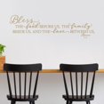 thumbnail image 3 of Bless the Food Before Us, the Family Beside Us, and the Love Between Us, Amen Vinyl Lettering Wall Decal Kitchen Dining Quote Decals - Size: 10"H x 37"L - Color: Metallic Gold, 3 of 6