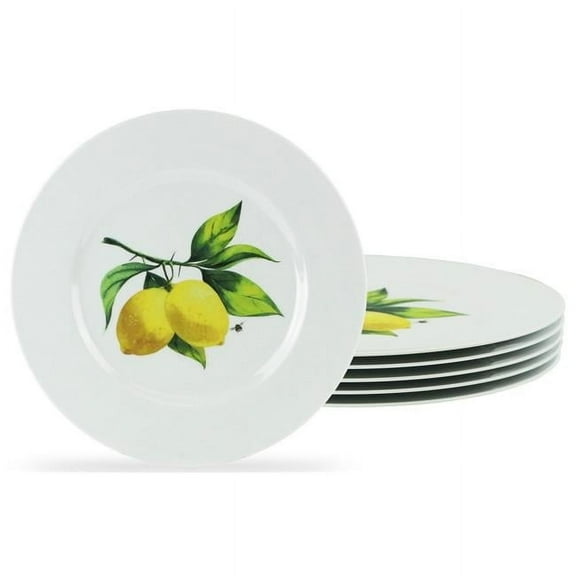 Reston Lloyd 72419 6pc Melamine Salad Plate Set  Fresh Lemons