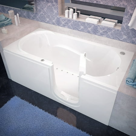 Avano Av3060sira Step In Tubs 59 5 8 Acrylic Air Bathtub For Alcove Installations With Right Drain