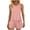 A Pink, variant on 2 Piece Matching Summer Lounge Set Women's Imitation And Linen Summer Sleeveless Pocket Casual Round Neck Shorts Set Black Xxl