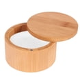 thumbnail image 6 of BLEEUS Bamboo Salt Cellar With Magnetic Swivel Lid Round Salt Container Spice Box Kitchen Daily Supplies (L), 6 of 10