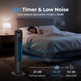 thumbnail image 5 of WAA 36-Inch Tower Fan with Remote, 3-Speed, Oscillating, Timer, LED Display, 5 of 6