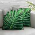 thumbnail image 3 of Chilfamy Palm Leaves Throw Pillow Covers Home Decorative Pillow Covers Pillowslip with Tropical Banana Palm Monstera Leaves Print for Summer Style Decor 18x18in, 3 of 5