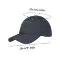 thumbnail image 4 of Only Moment Grey Classic Structured Baseball Cap Polyester Embroidery Adjustable Washed Vintage Denim Distressed Hat for Women Men One Size, 4 of 9