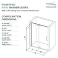 thumbnail image 4 of Transolid Ipd487610c-J 76" High X 48" Wide Pivot Semi Frameless Shower Door - Chrome, 4 of 4