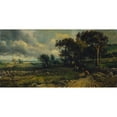 thumbnail image 2 of George Inness 24x14 Gold Ornate Framed and Double Matted Museum Art Print Titled - Fleecy Clouds (1881), 2 of 4