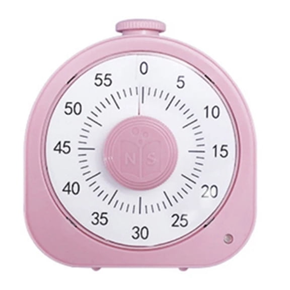 Visual Timer 60-Minutes Super Countdown Visual Timer Suitable for Children Adult Mechanical(Pink),1 * Visual Timer,Pink