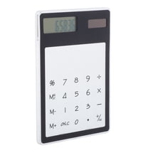 FUEENIRVA Compact Black Solar Calculator for Math 8 Digit Display Touch Panel Portable