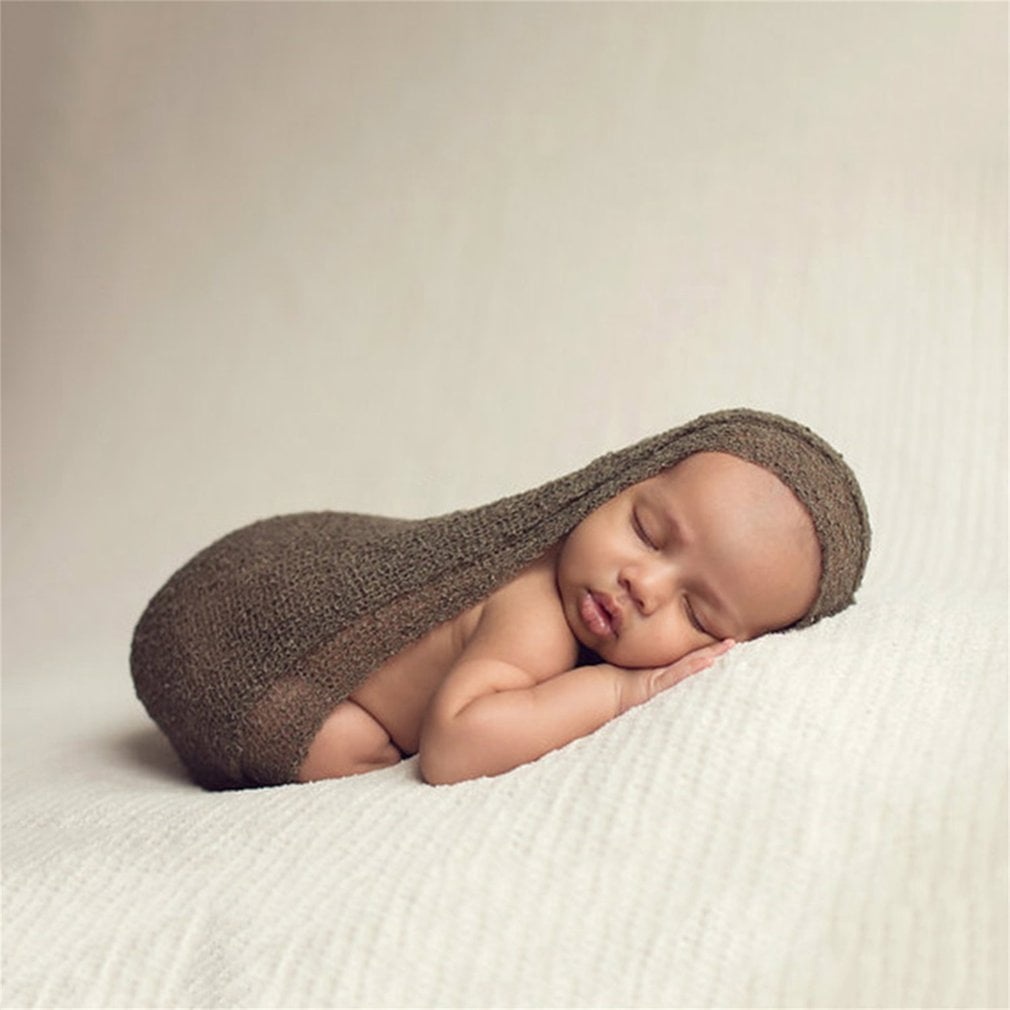 Newborn Photography Stretchy Baby Wraps Blanket Props Infant Photo Picture KNIT Boy