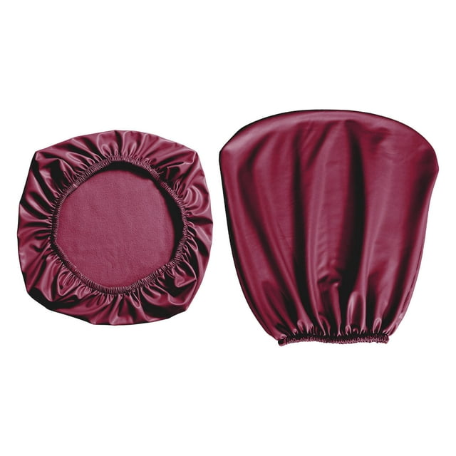 Funda de oficina de PU para computadora, funda elástica, extraíble, resistente al aceite, color sólido vino tinto