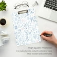 thumbnail image 5 of Blue Floral Pattern 12.5x9in Clipboard, Durable Acrylic with Metal Clip and Wall Hook for Office or Classroom, 5 of 10