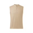 thumbnail image 3 of Men's Sleeveless Henley Tank Top Summer Beach Tank Tops Collarless Casual Cruise Dress Shirt Color L, 3 of 9