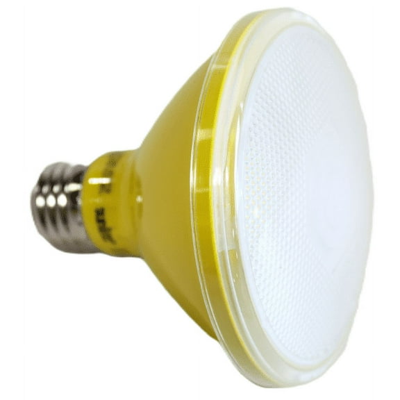 Sunlite 81471 LED PAR30 Short Neck Colored Recessed Bug Light Bulb, 8 watt (75w Equivalent), Medium (E26) Base, Floodlight, ETL Listed, Yellow, 1 pack