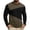 Army Green, variant on Men Diagonal Tri-Color Block Crew Neck Long Sleeve Pullover Soft Breathable Cotton Blend Slim Fit Daily Athletic Casual Basic Top(Khaki,XL)
