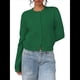 thumbnail image 3 of Suéter Tipo Cárdigan Corto de Larga con Botones y Cuello Redondo para Mujer, Ropa de Punto . Verde XL, 3 of 9