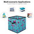 thumbnail image 2 of Cross Foldable Storage Box with Handle, 10.8"x10.5"x10.6", Large Capacity Storage Bin Cube Organizer, 2 of 6