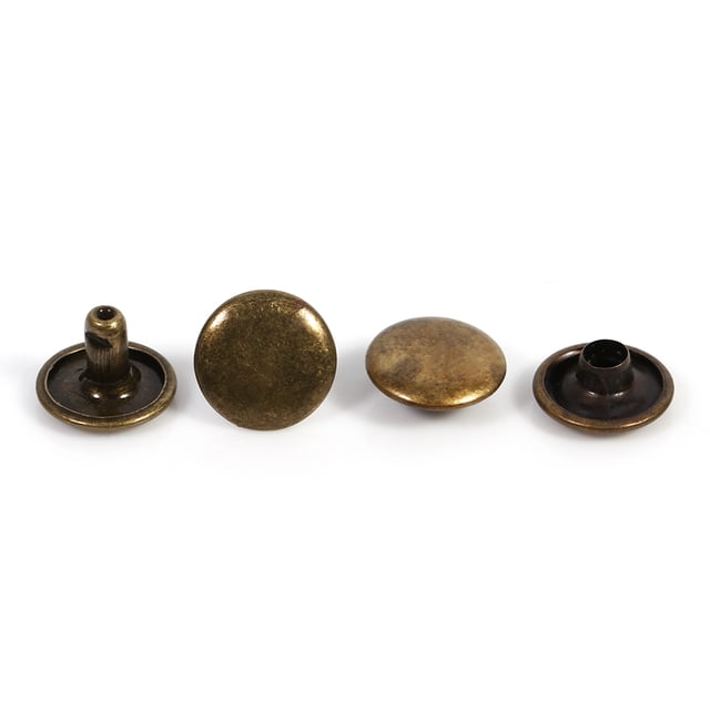 100Sets Double Cap Rivet Iron DIY Craft Punk Spike Studs Decoration with Caps for Bags Clothes Shoes