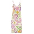 thumbnail image 5 of Pastel Paisley Floral Pattern Design Background Fine Art Sleeveless Dress Summer Dress Woman 2025, 5 of 7