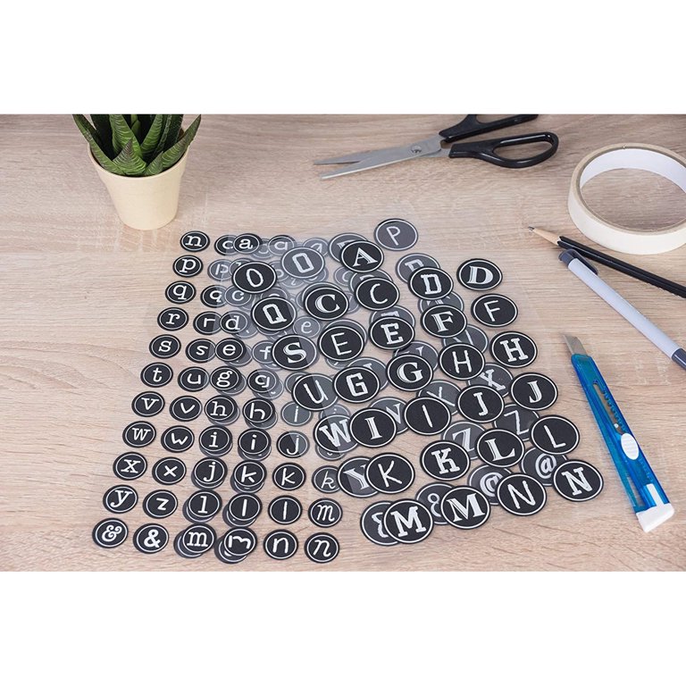 240pcs/2 Sheets Alphabet Letter Stickers Self Adhesive Name