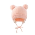 thumbnail image 2 of Gorro Con Orejas De Punto Cálido Para Bebés Y Niños, Conjunto De Guantes Cálidos, Gorro De Cúpula Encantador De Color Sólido + Guantes, Novedad De 2021 Advancent AP006663-02, 2 of 6