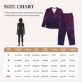 thumbnail image 4 of Salouo Black Dark Blue Purple Pattern Women's Pajamas Set Long Sleeve Button Down Sleepwear Soft Pj Lounge Sets for women 2 Piece Pjs Set with Long Pants-Small, 4 of 7