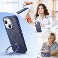 thumbnail image 3 of Case for iPhone 15 Plus with Invisible Magnetic O-Stand, iPhone 15 Plus Phone Case 6.7" with Big Ring Holder [Compatible with Magsafe & Raised Bezels & Metal Buttons], Blue, 3 of 7