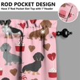 thumbnail image 5 of Dog Print Kitchen Curtains 36 Inch Short - 3 Panel Set, Cute Puppy & Floral Design, Rod Pocket Pet Lover Curtains 100% Polyester, Paw & Bone Pattern for Kitchen, Living Room, Bedroom, Easy Wash, 5 of 6