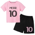thumbnail image 5 of Conjuntos de 2 camisetas y pantalones con estampado de Super Soccer Star No. 10 para niños de 3 a 14 años, ropa de calle para niños y niñas, 5 of 5