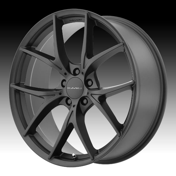 22" Inch 22x9 KMC KM694 Wishbone 5x114.3(5x4.5") +20mm Satin Black