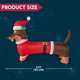 thumbnail image 2 of Joyfy 5 FT Christmas Inflatables Dachshund Dog Outdoor Decorations,Wiener Dog Christmas Blow Ups Yard Christmas with Built-in LEDs for Holiday Party Garden Lawn Decor, 2 of 8