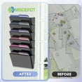 thumbnail image 3 of Organizador de archivos de pared MINDEPOT de acrílico negro con 6 compartimentos, 3 of 8