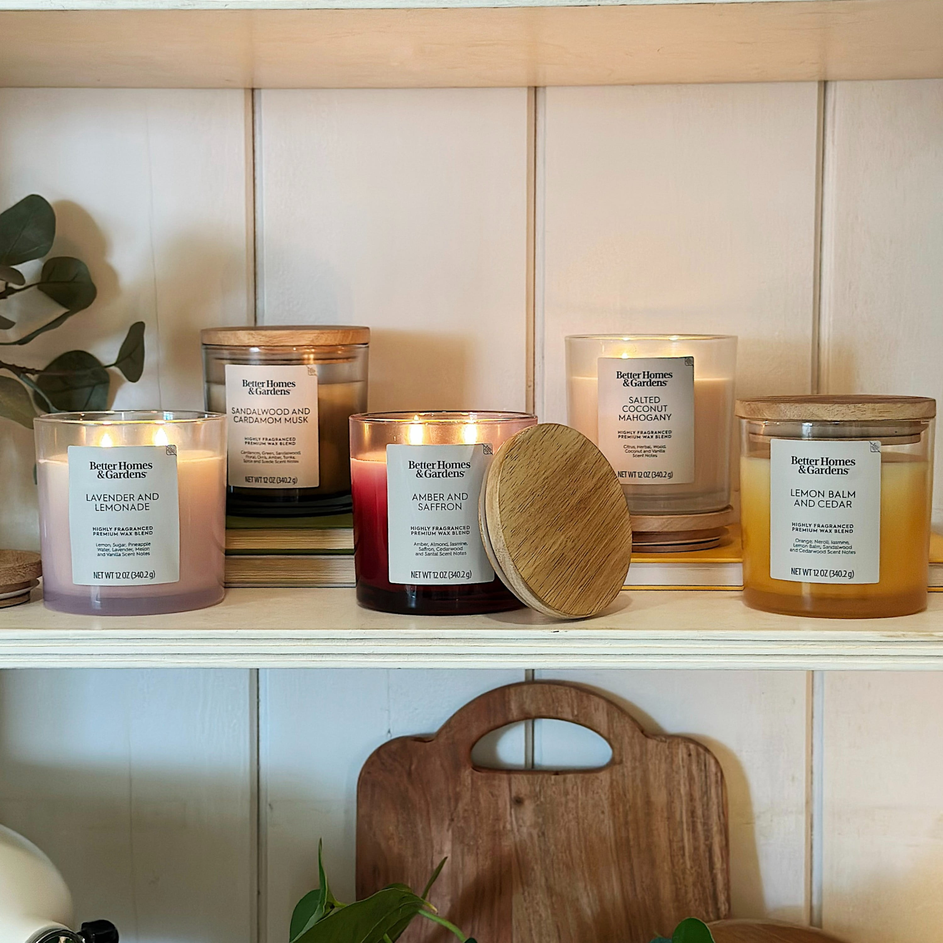 (4 pack) Better Homes and Gardens Lemon Balm and Cedar Scented 2-Wick Ombre Jar Candle 12oz.