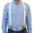 thumbnail image 2 of 1.5 Inch White Suspenders For Men Adjustable X Shape Fashion Wide Brace With Heavy Duty Clips, 2 of 7