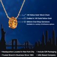thumbnail image 2 of Gem Stone King 14K Yellow Gold Orange Red Madeira Citrine Pendant Necklace for Women | 1.10 Cttw | Gemstone November Birthstone | Oval 8X6MM | With 18 inch Chain, 2 of 6
