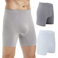 thumbnail image 1 of Men's Boxer Briefs, Nylon Sports Briefs,Value Two Pack,Light Grey/White, 1 of 6