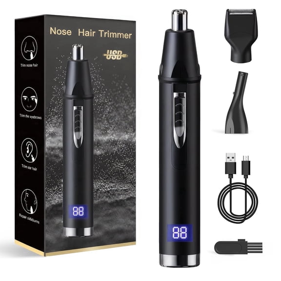Ear and Nose Hair Trimmer for Men and Women, Travel Trimmer,High-Precision Nose Shaver,USB Rechargeable,Waterproof,Safe & Quiet Operation,Portable Ear Hair Remover Design
