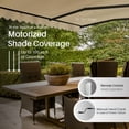 thumbnail image 2 of ALEKO 12' x 10' Sand Retractable Motorized Patio Awning Sunshade, 2 of 7