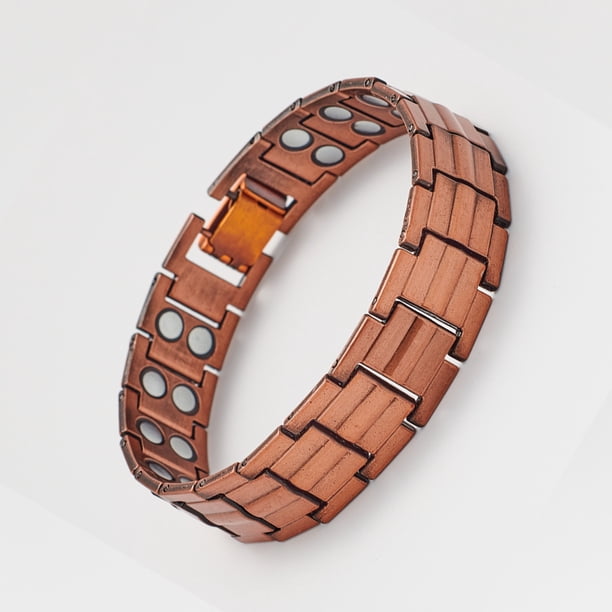 Pulsera para hombre Pulsera magnética de doble fila extraíble de 15 mm