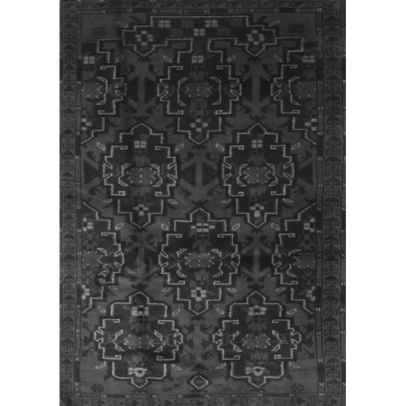 Ahgly Company Indoor Rectangle Persian Gray Traditional Area Rugs, 2' x 4'