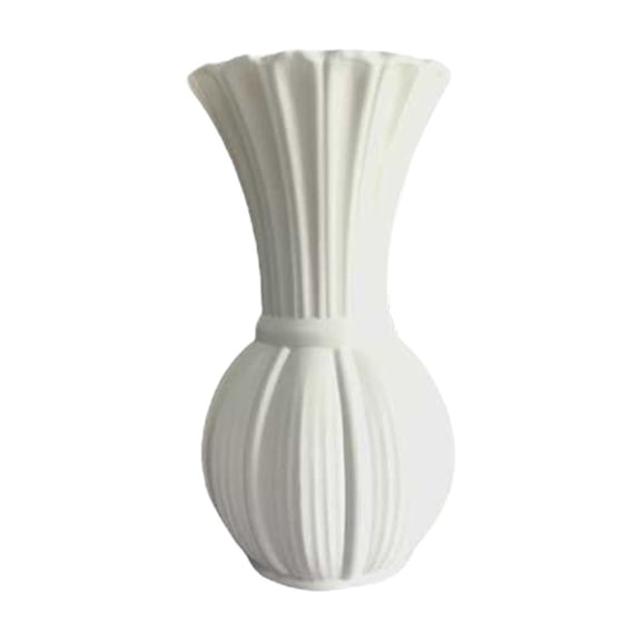 Dried Flower Vase Modern Ribbed Flower Pot for Home Living Room Bedroom Office Tabletop Decor