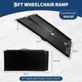 thumbnail image 3 of Royalbelle Wheelchair Ramp with Handle, Non-Slip Aluminum Folding Handicap Ramp 800LB Capacity, 5FT, Black, 3 of 7