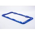 thumbnail image 2 of Creathome 3D Curly Wave Pattern Shining Blue License Plate Frame from Pure Zinc Alloy Metal, 2 of 7