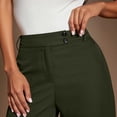 thumbnail image 6 of Edvintorg Womens Work Pants Business Casual Flowy Trouser High Waisted Loose Wide Leg Pant with Pocket Women's Clothes Army Green S-2XL, 6 of 7