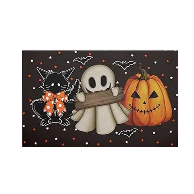Halloween Themed Linen Placemat For Dining Table Kitchen And Living Room Decorative Holiday Dinner Mat Heat Downdraft Table Mat round Plate Mat Set Small Dining Set round Dinning Room Table Setting