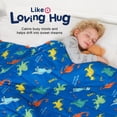 thumbnail image 4 of Sivio Weighted Blanket for Kids, Breathable Throw for Sleep, Suitable for Bed, Sofa, Couch and Travel, 3 lbs 36" x 48", Blue Dinosaur, 4 of 12