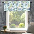 thumbnail image 4 of Ocean Teal Valances for Windows Blue Green Coral Underwater Garden Coastal Rod Pocket Curtain Valance Window Treatment Short Curtains for Kitchen Living Room, 42"x18", 4 of 9